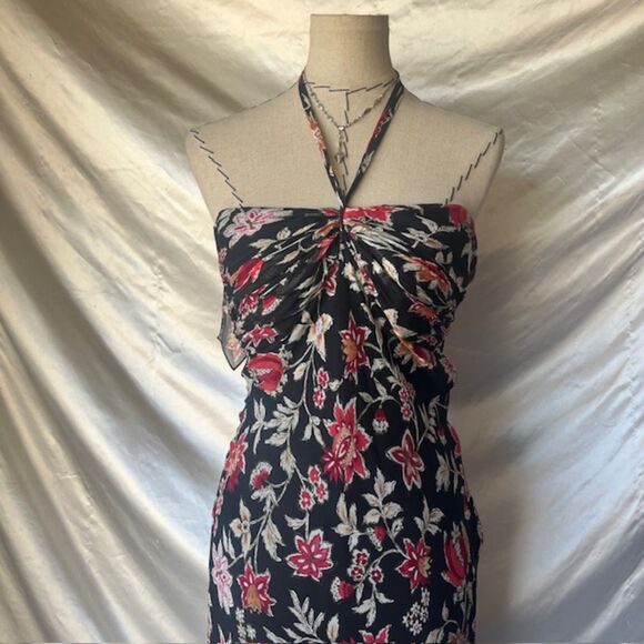 Jeunese floral halter asymmetrical dress - Picture 3 of 8